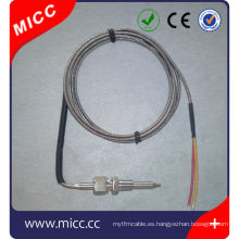 tubo de acero inoxidable sensor de termopar de tipo kj de aplicación general con caja de conexiones